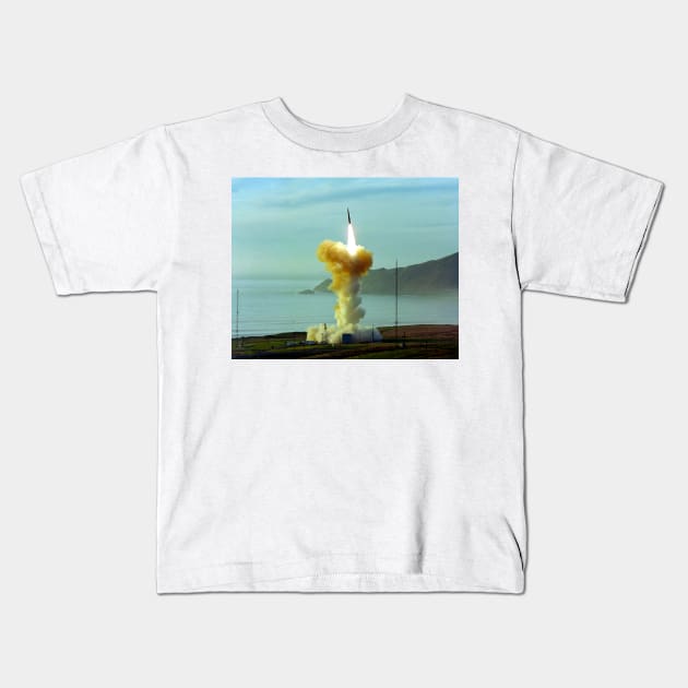 Minuteman nuclear missile launch, 1981 (C028/4096) Kids T-Shirt by SciencePhoto